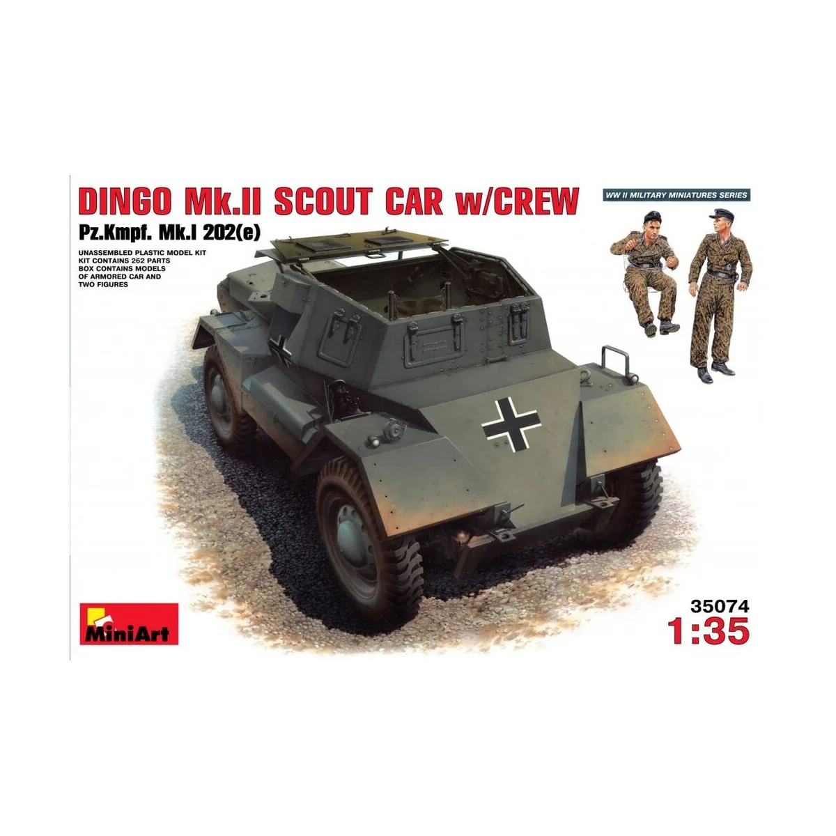 Dingo Mk II ( Pz.Kpfw.MK 1 202 (e)) w/crew, 1/35 - MiniArt 35074