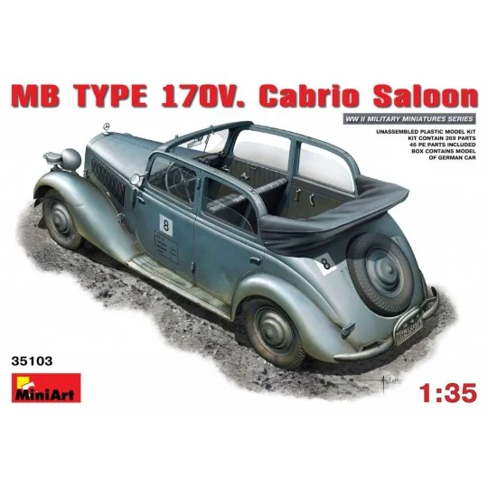 MB TYPE 170V Cabrio Saloon, 1/35 - MiniArt 35103 MB TYPE 170V Cabrio Saloon, 1/35 - MiniArt 35103
