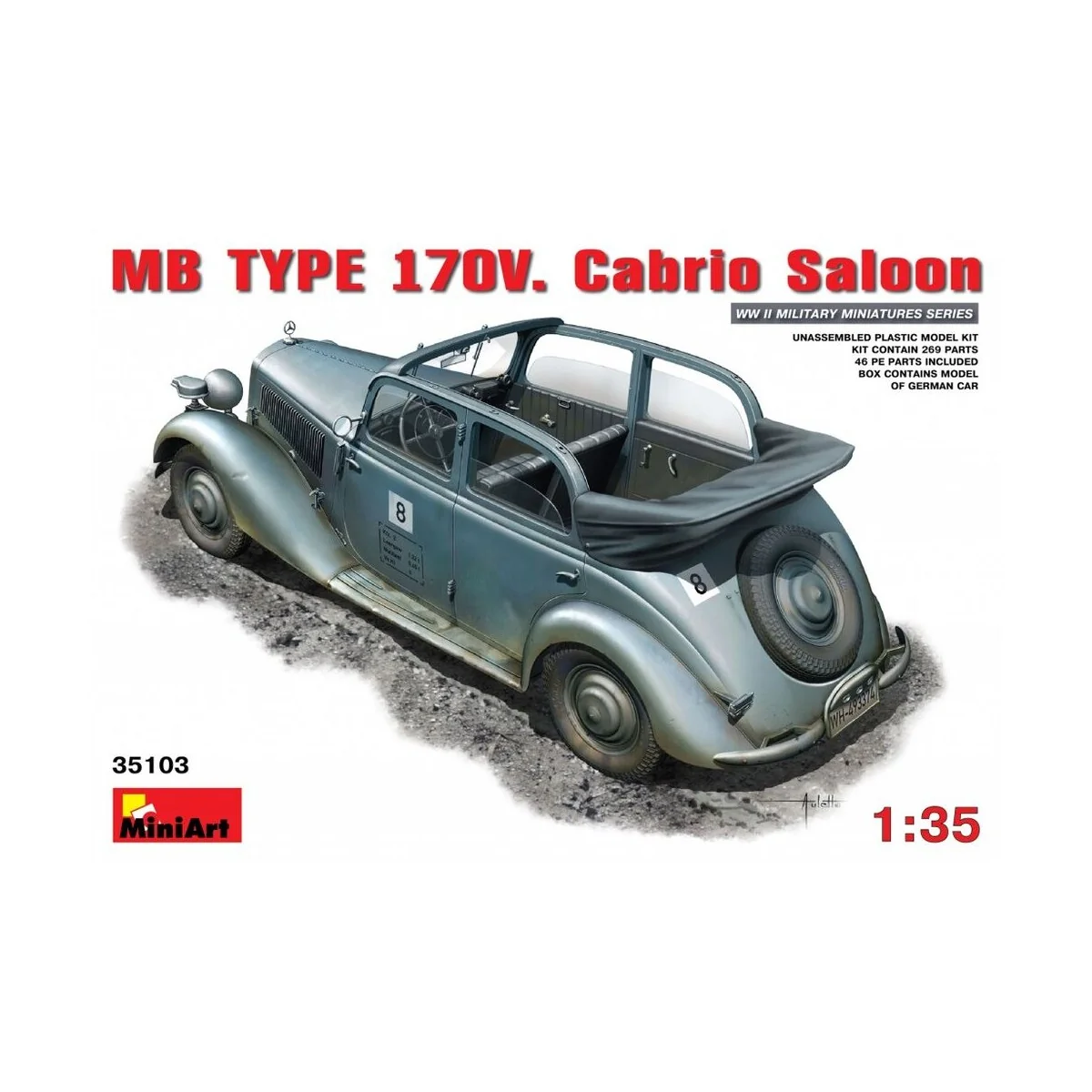 MB TYPE 170V Cabrio Saloon, 1/35 - MiniArt 35103 MB TYPE 170V Cabrio Saloon, 1/35 - MiniArt 35103