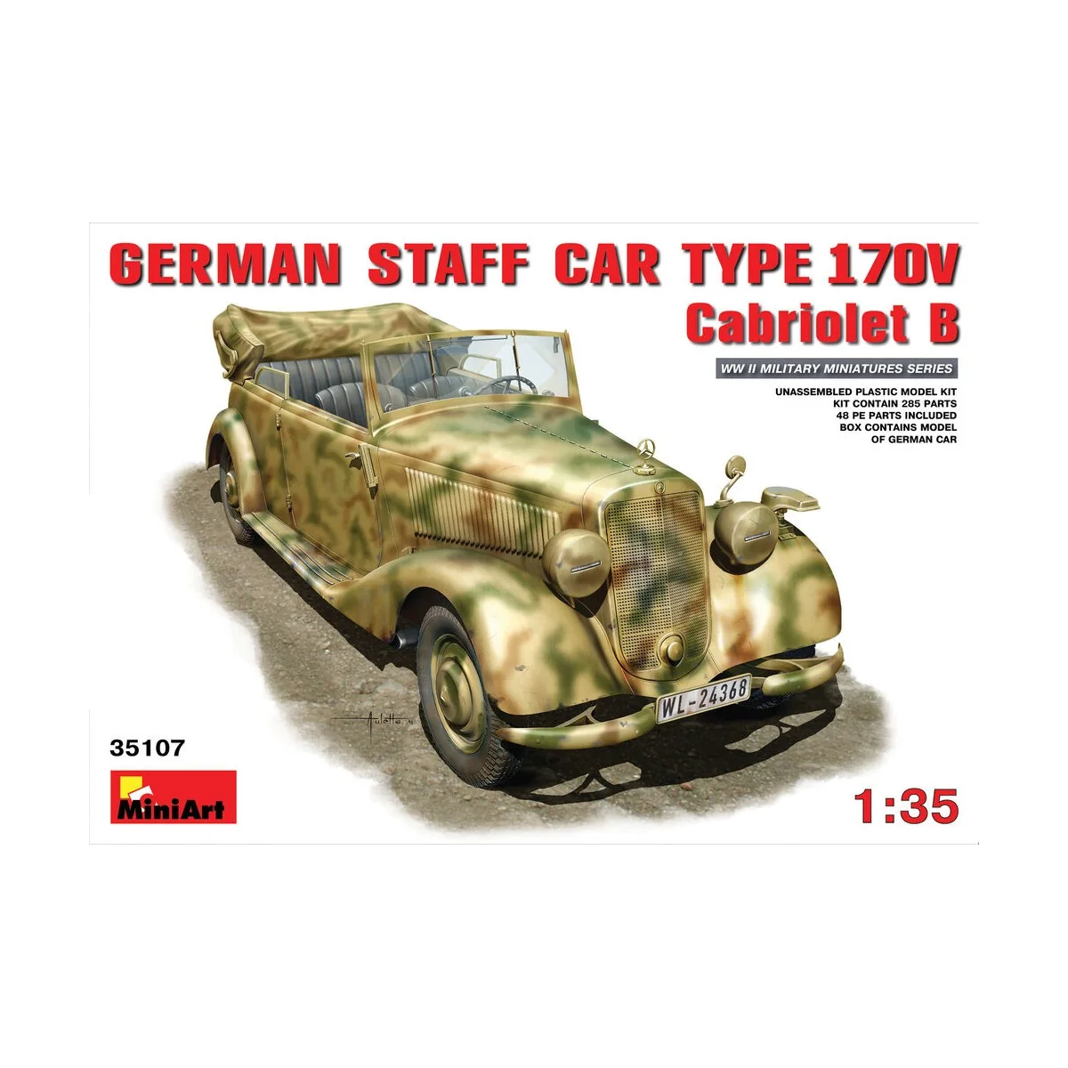 German Staff Car MB 170V. Cabriolet, 1/35 - MiniArt 35107