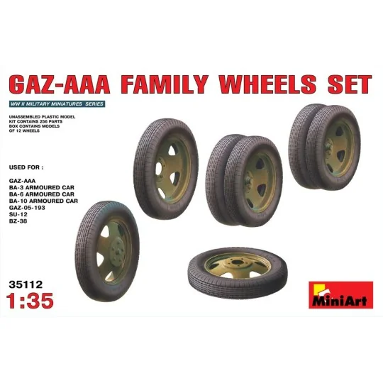 GAZ-AAA Family Wheels set, 1/35 - MiniArt 35112