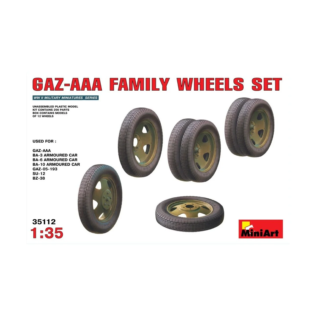 GAZ-AAA Family Wheels set, 1/35 - MiniArt 35112
