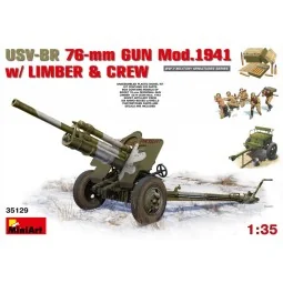 USV-BR 76-mm Gun Mod.1941 w/Limber & Crew, 1/35 - MiniArt 35129