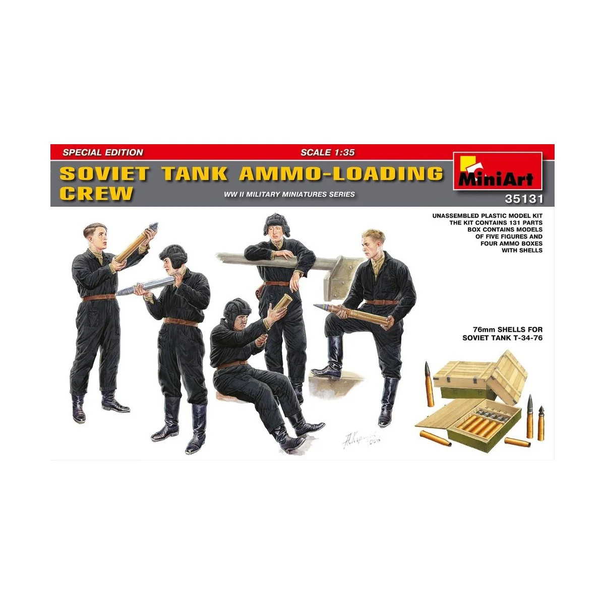 Soviet Tank Ammo-Loading Crew Set. Spec. Edition, 1/35 - MiniArt 35131 Soviet Tank Ammo-Loading Crew Set. Spec. Edition, 1/35 - MiniArt 35131