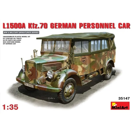 L1500A (Kfz.70) German Personnel Car, 1/35 - MiniArt 35147 L1500A (Kfz.70) German Personnel Car, 1/35 - MiniArt 35147