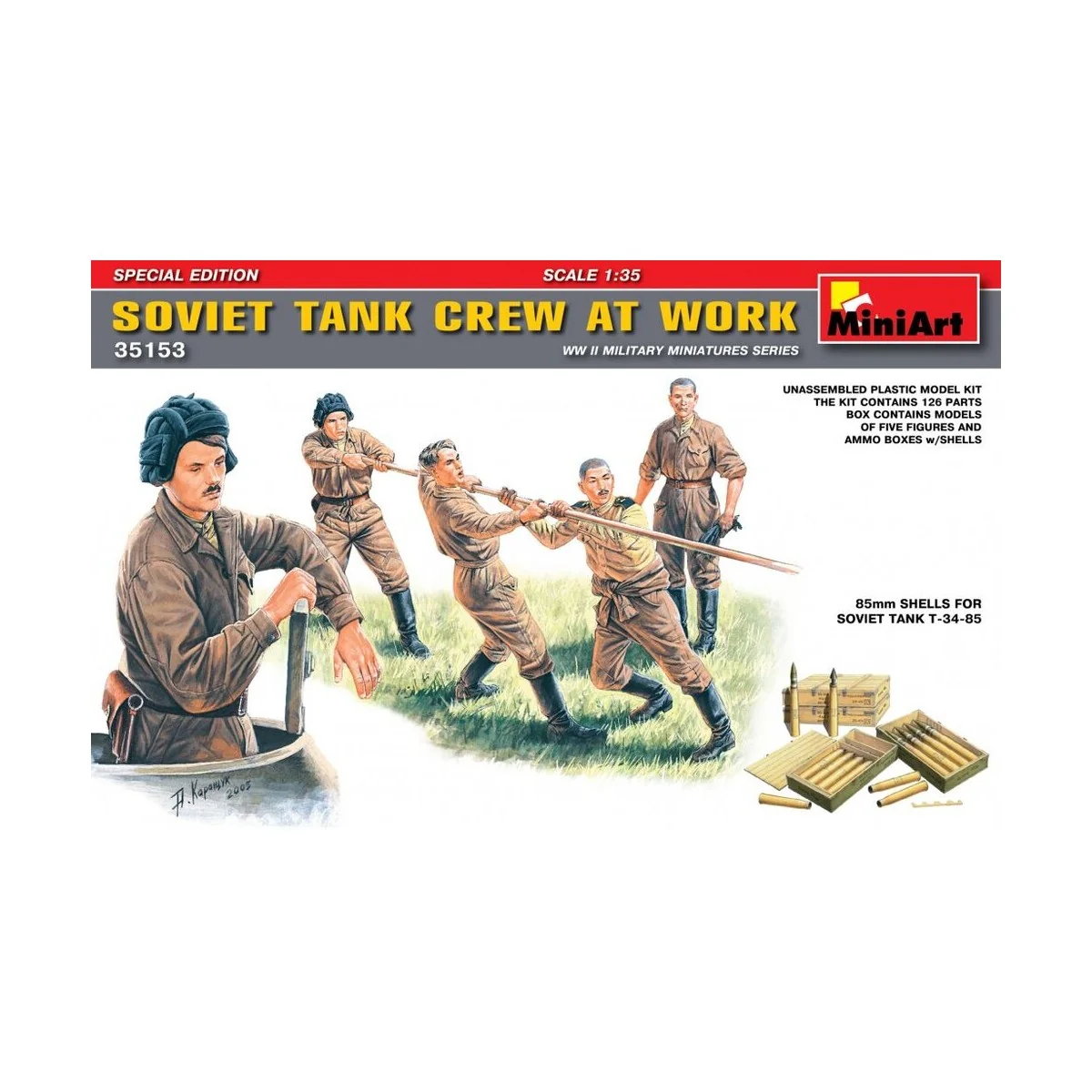 Soviet Tank Crew at Work. Special Edition, 1/35 - MiniArt 35153