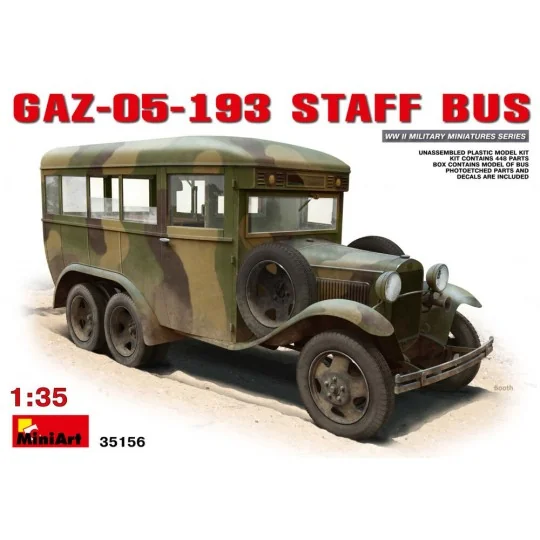 GAZ-05-193 Staff Bus, 1/35 - MiniArt 35156 GAZ-05-193 Staff Bus, 1/35 - MiniArt 35156
