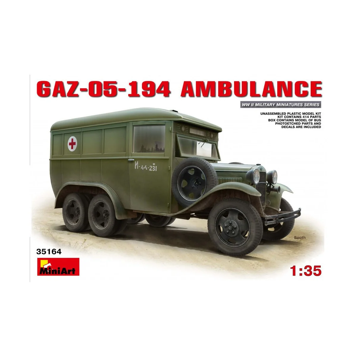 GAZ-05-194 Ambulance, 1/35 - MiniArt 35164 GAZ-05-194 Ambulance, 1/35 - MiniArt 35164