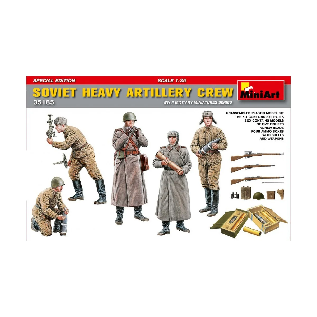 Soviet Heavy Artillery Crew.Special Edition, 1/35 - MiniArt 35185 Soviet Heavy Artillery Crew.Special Edition, 1/35 - MiniArt 35185
