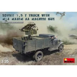Soviet 1, 5 t Truck w/ M-4 Maxim AA Machine Gun, 1/35 - MiniArt 35186