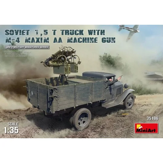 Soviet 1, 5 t Truck w/ M-4 Maxim AA Machine Gun, 1/35 - MiniArt 35186