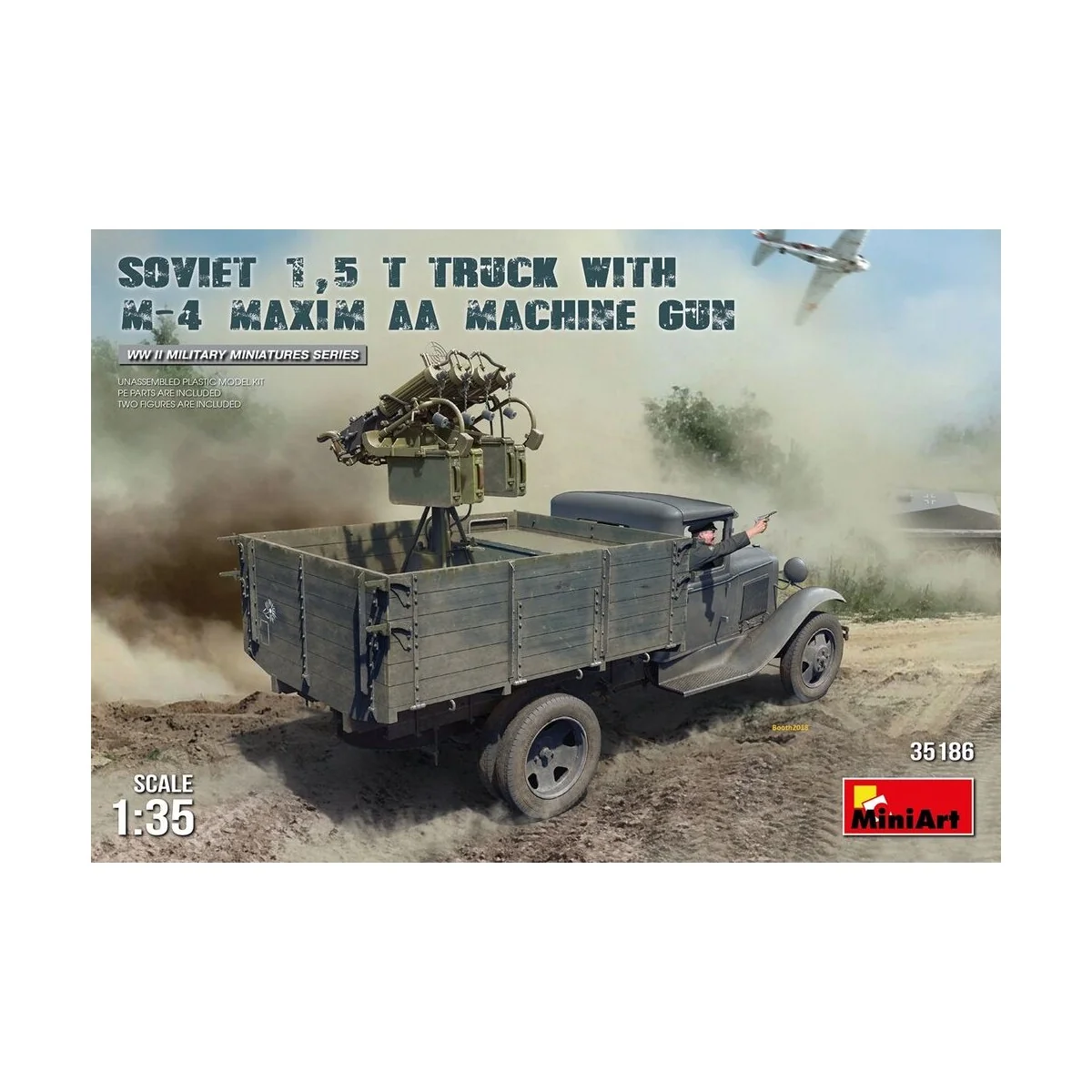 Soviet 1, 5 t Truck w/ M-4 Maxim AA Machine Gun, 1/35 - MiniArt 35186