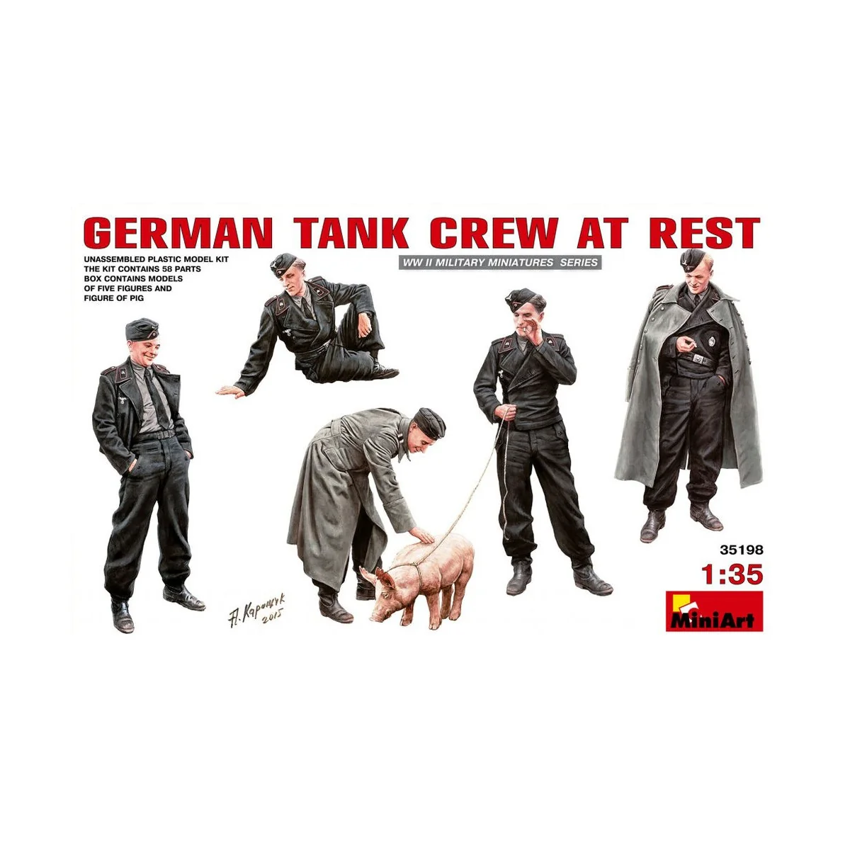 German Tank Crew at Rest, 1/35 - MiniArt 35198 German Tank Crew at Rest, 1/35 - MiniArt 35198
