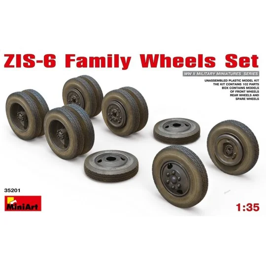 ZIS-6 Family Wheels Set, 1/35 - MiniArt 35201 ZIS-6 Family Wheels Set, 1/35 - MiniArt 35201