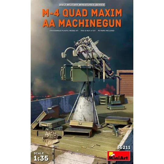 M-4 Quad Maxim AA Machinegun, 1/35 - MiniArt 35211