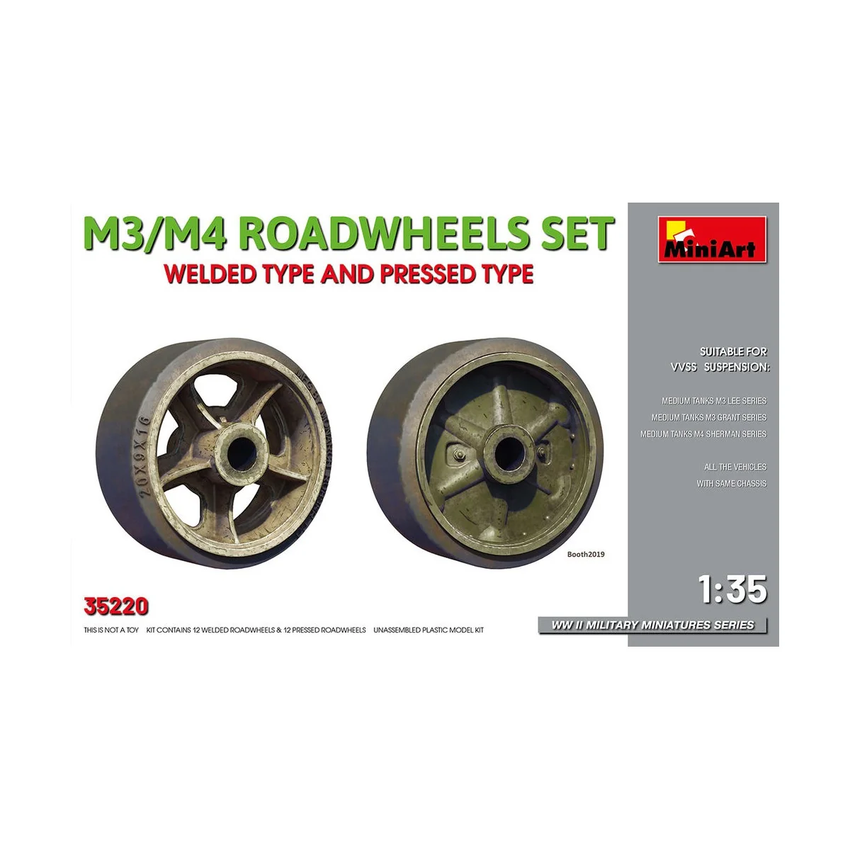M3/M4 Roadwheels Set Welded Ttype And Pressed Type, 1/35 - MiniArt ... M3/M4 Roadwheels Set Welded Ttype And Pressed Type, 1/35 - MiniArt ...