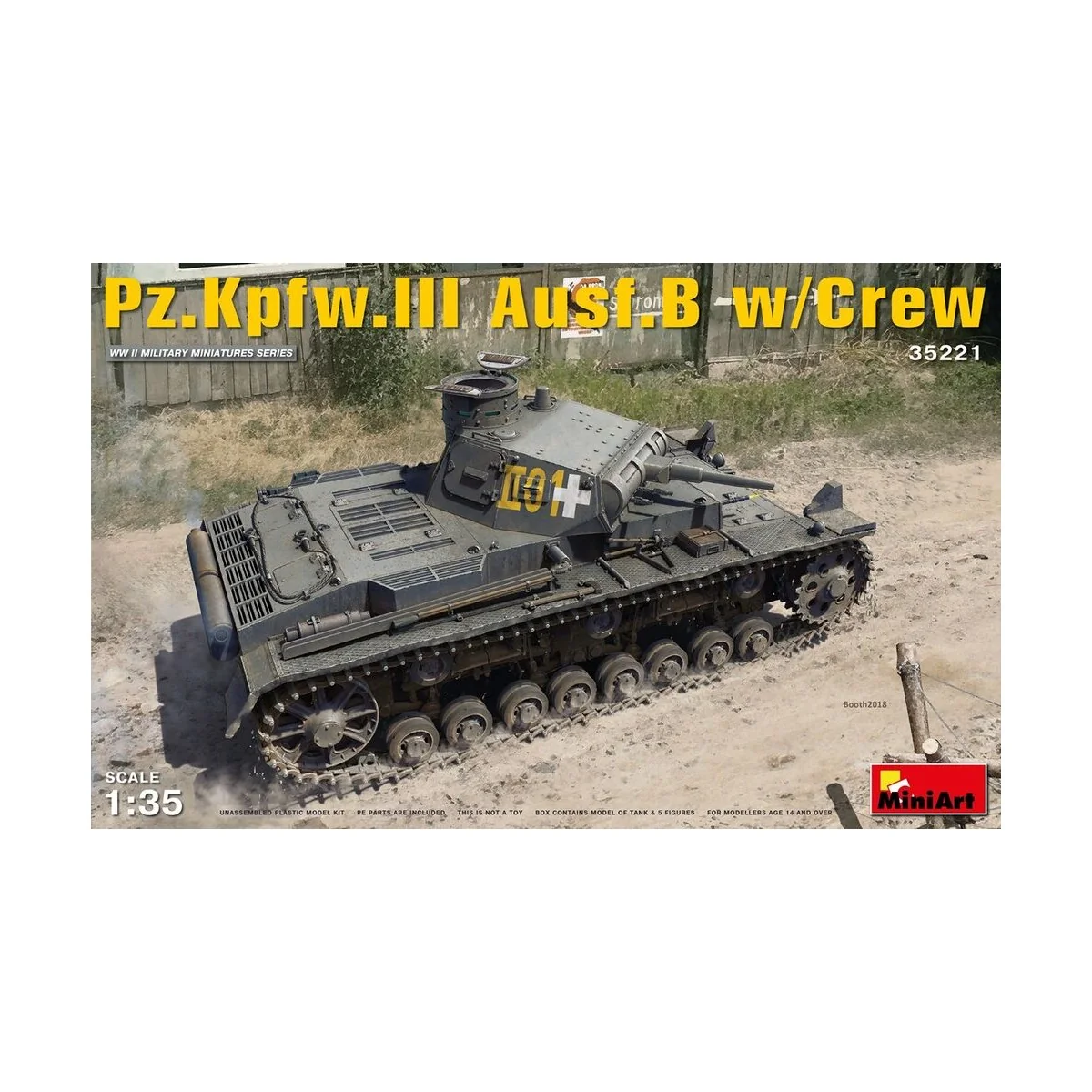 Pz.Kpfw.3 Ausf.B w/Crew, 1/35 - MiniArt 35221 Pz.Kpfw.3 Ausf.B w/Crew, 1/35 - MiniArt 35221