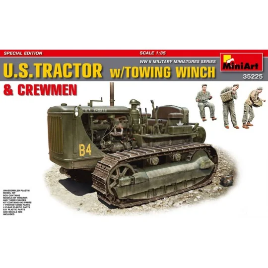 U.S.Tractor w/Towing Winch & Crewmen.Special Ed, 1/35 - MiniArt 35225 U.S.Tractor w/Towing Winch & Crewmen.Special Ed, 1/35 - MiniArt 35225