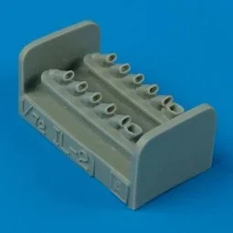 Ilyushin IL-2 exhausts für Academy Bausatz, 1/72 - Quickboost QB72 181