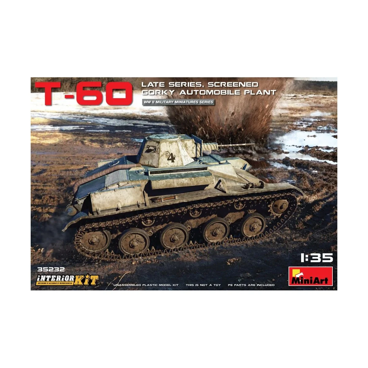 T-60 Late Series, Screened(Gorky Plant) Int.Kit, 1/35 - MiniArt 35232 T-60 Late Series, Screened(Gorky Plant) Int.Kit, 1/35 - MiniArt 35232