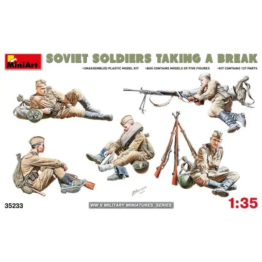 Soviet Soldiers Taking a Break, 1/35 - MiniArt 35233 Soviet Soldiers Taking a Break, 1/35 - MiniArt 35233