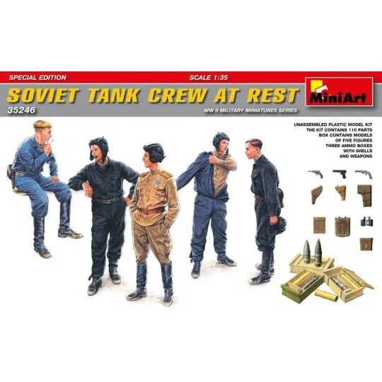 Soviet Tank Crew at Rest.Special Edition, 1/35 - MiniArt 35246