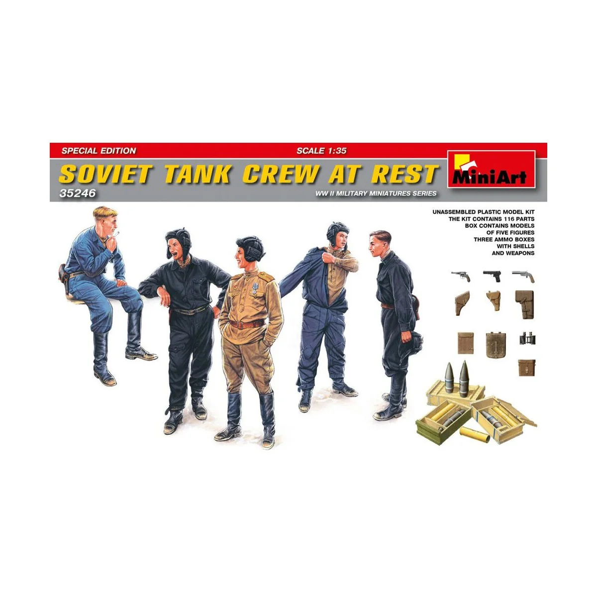 Soviet Tank Crew at Rest.Special Edition, 1/35 - MiniArt 35246