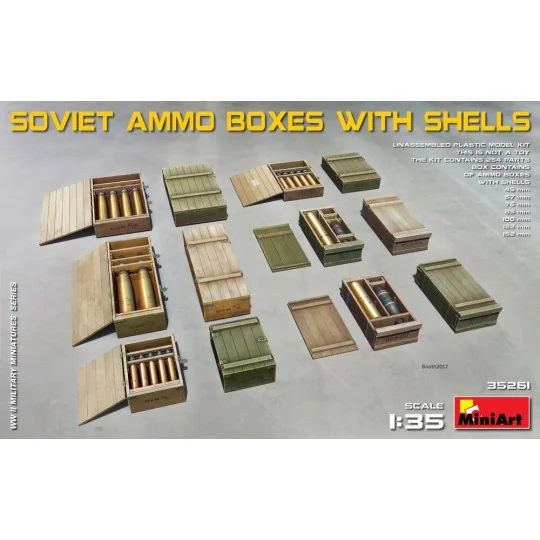 Soviet Ammo Boxes w/Shells, 1/35 - MiniArt 35261