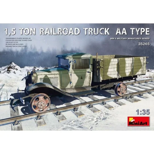1, 5 Ton Railroad Truck AA Type, 1/35 - MiniArt 35265 1, 5 Ton Railroad Truck AA Type, 1/35 - MiniArt 35265
