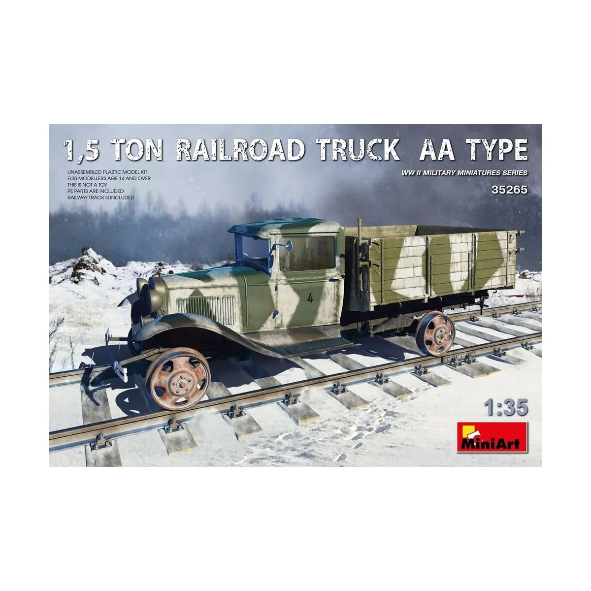 1, 5 Ton Railroad Truck AA Type, 1/35 - MiniArt 35265 1, 5 Ton Railroad Truck AA Type, 1/35 - MiniArt 35265