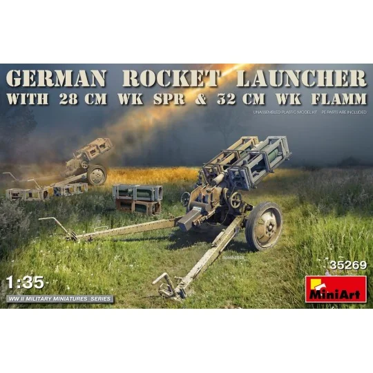 German Rocket Launcher w/28cmWK Spr&32cmWK Flamm, 1/35 - MiniArt 35269 German Rocket Launcher w/28cmWK Spr&32cmWK Flamm, 1/35 - MiniArt 35269