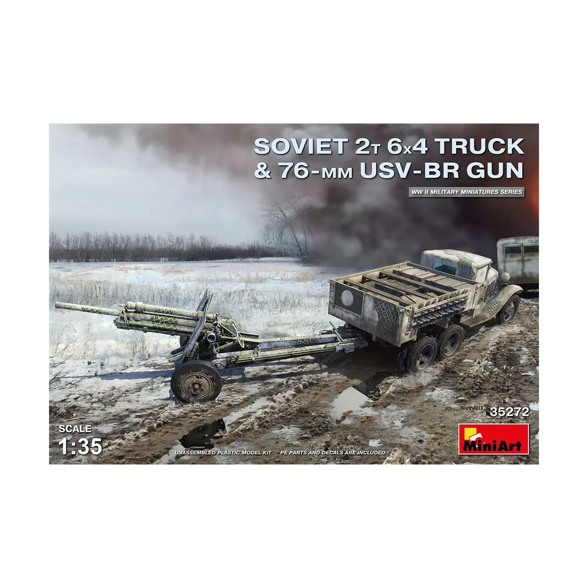 Soviet 2 t 6x4 Truck with 76 mm USV-BR Gun, 1/35 - MiniArt 35272 Soviet 2 t 6x4 Truck with 76 mm USV-BR Gun, 1/35 - MiniArt 35272
