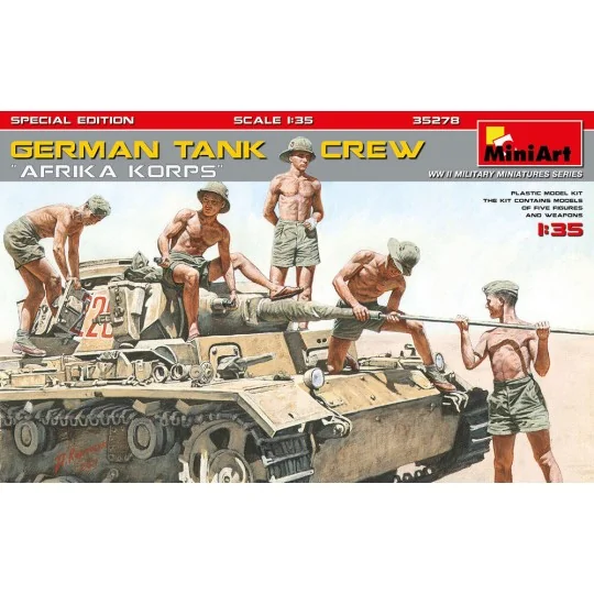 German Tank Crew.”Afrika Korps”. Special Edition, 1/35 - MiniArt 35278 German Tank Crew.”Afrika Korps”. Special Edition, 1/35 - MiniArt 35278