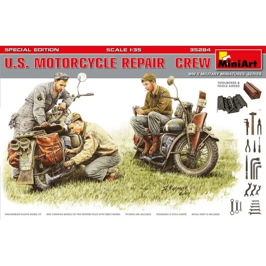 U.S. Motorcycle Repair Crew. Special Edition, 1/35 - MiniArt 35284