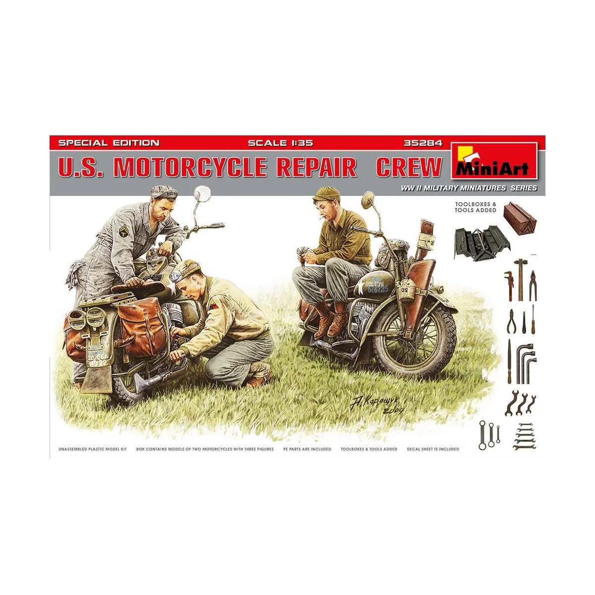 U.S. Motorcycle Repair Crew. Special Edition, 1/35 - MiniArt 35284