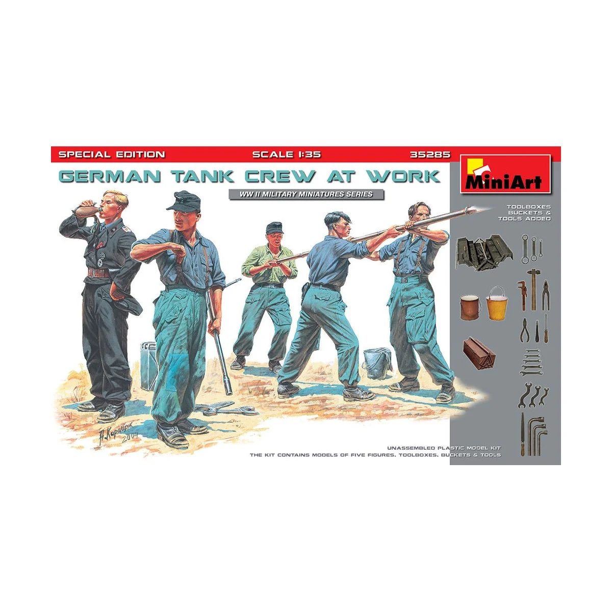 German Tank Crew at Work. Special Edition, 1/35 - MiniArt 35285