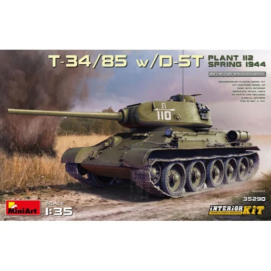 T-34/85 W/D-5T. Plant 112. Spring 1944. Interior Kit, 1/35 - MiniAr... T-34/85 W/D-5T. Plant 112. Spring 1944. Interior Kit, 1/35 - MiniAr...