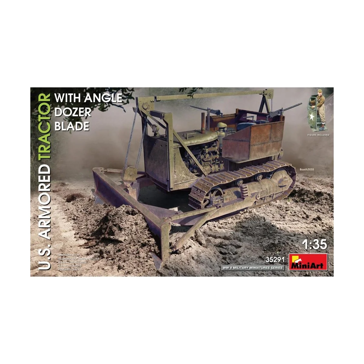 U.S. Armored Tractor w/Angle Dozer Blade, 1/35 - MiniArt 35291