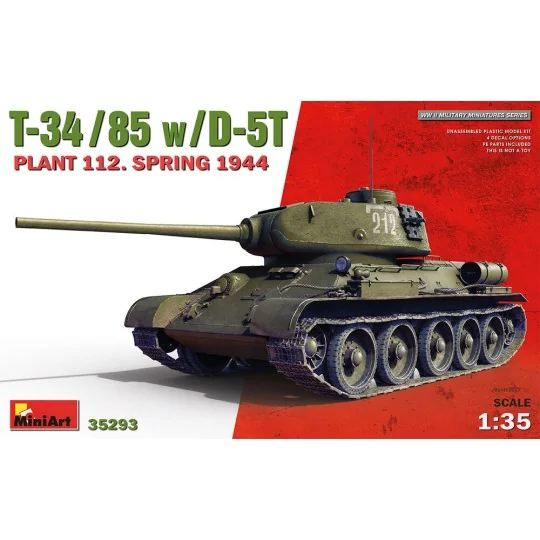 T-34-85 w/D-5T. Plant 112. Spring 1944, 1/35 - MiniArt 35293