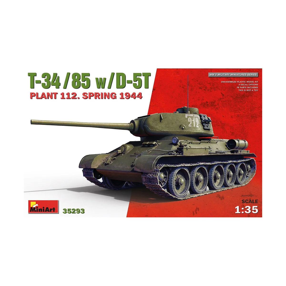 T-34-85 w/D-5T. Plant 112. Spring 1944, 1/35 - MiniArt 35293