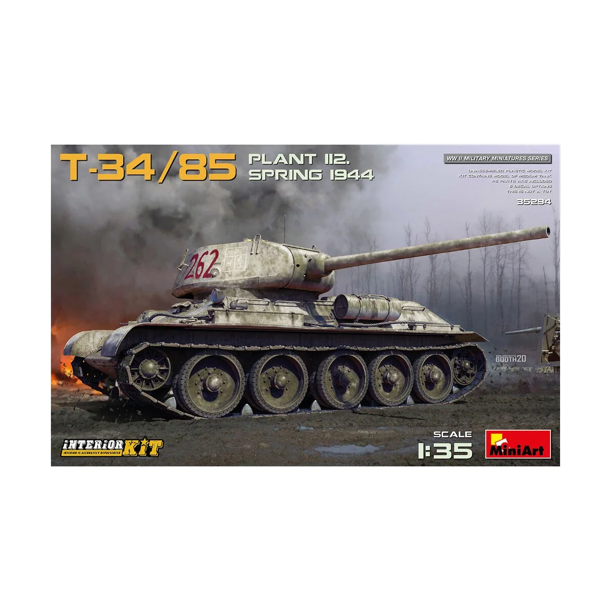 T-34-85 Plant 112. Spring 1944. Interior Kit, 1/35 - MiniArt 35294 T-34-85 Plant 112. Spring 1944. Interior Kit, 1/35 - MiniArt 35294
