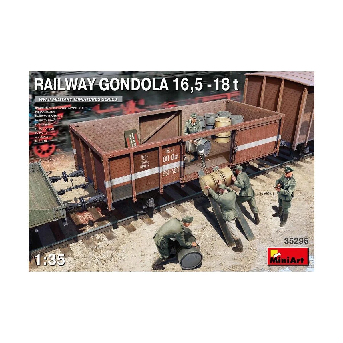 Railway Gondola 16, 5-18 t, 1/35 - MiniArt 35296