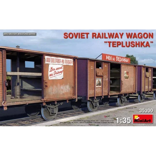 Soviet Railway Wagon Teplushka, 1/35 - MiniArt 35300 Soviet Railway Wagon Teplushka, 1/35 - MiniArt 35300