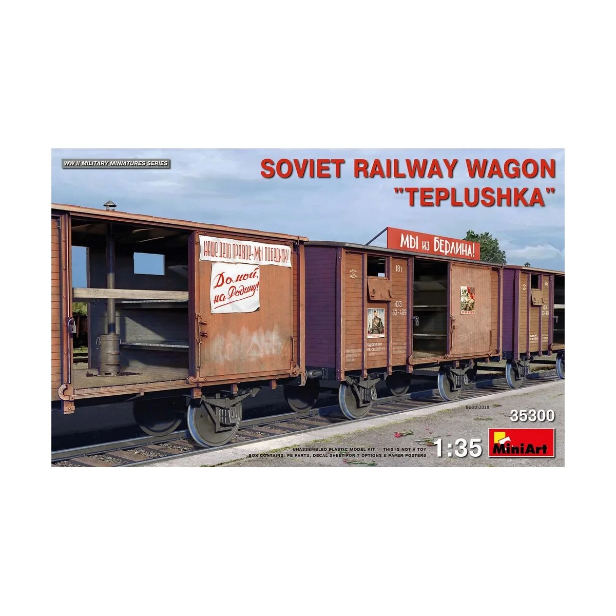 Soviet Railway Wagon Teplushka, 1/35 - MiniArt 35300 Soviet Railway Wagon Teplushka, 1/35 - MiniArt 35300