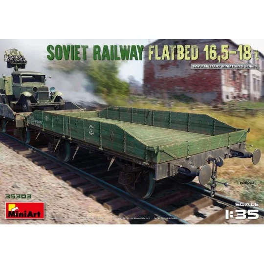 Soviet Railway Flatbed 16, 5-18 t, 1/35 - MiniArt 35303 Soviet Railway Flatbed 16, 5-18 t, 1/35 - MiniArt 35303