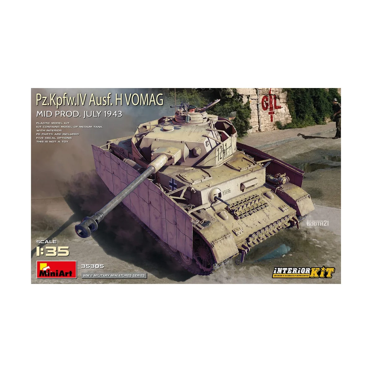 Pz.Kpfw.IV Ausf. H Vomag. Mid Prod. (July 1943) Interior Kit, 1/35 ...