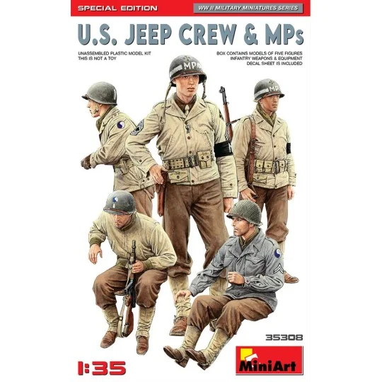U.S. Jeep Crew & MPs. Special Edition, 1/35 - MiniArt 35308 U.S. Jeep Crew & MPs. Special Edition, 1/35 - MiniArt 35308