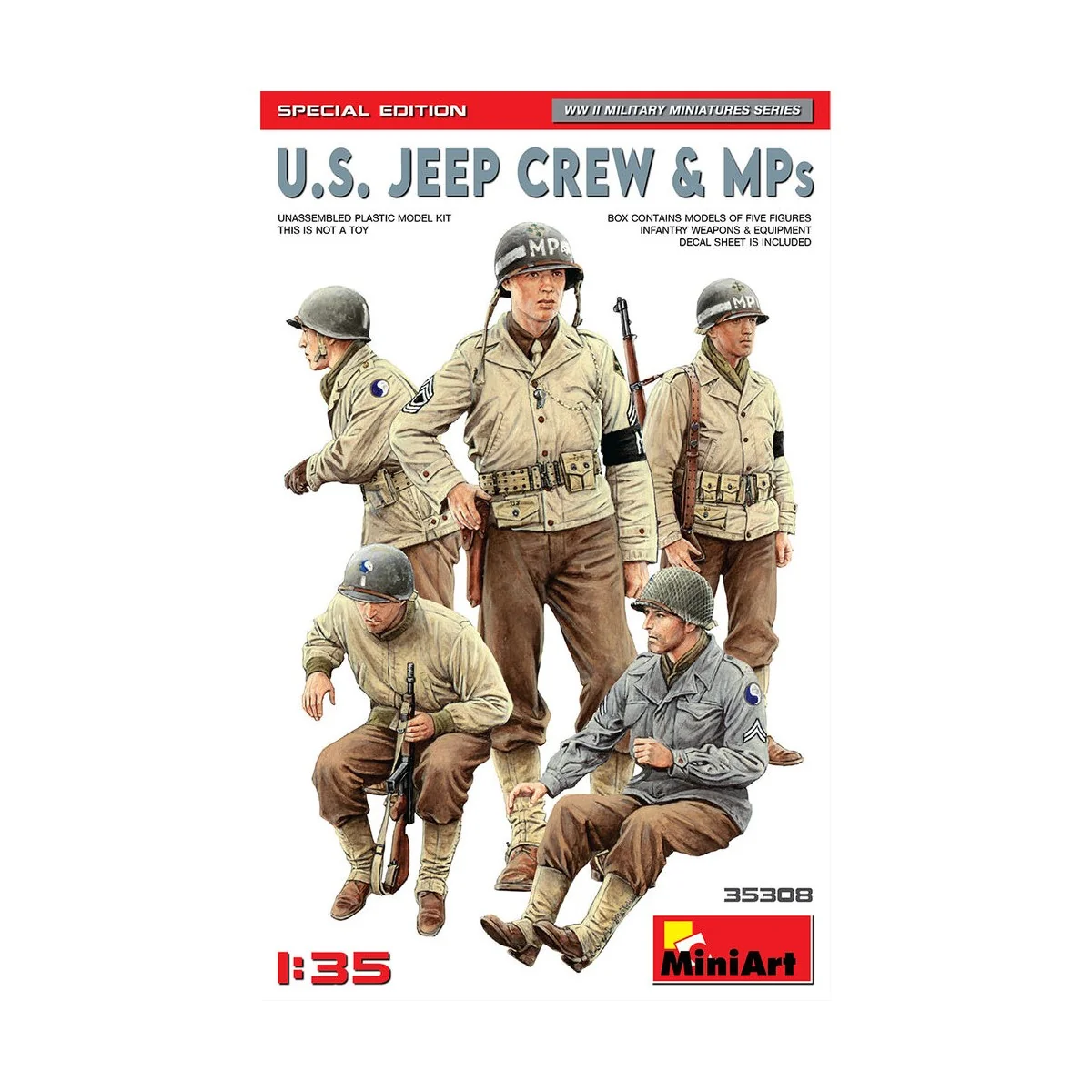 U.S. Jeep Crew & MPs. Special Edition, 1/35 - MiniArt 35308 U.S. Jeep Crew & MPs. Special Edition, 1/35 - MiniArt 35308