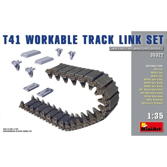 T41 Workable Track Link Set, 1/35 - MiniArt 35322 T41 Workable Track Link Set, 1/35 - MiniArt 35322