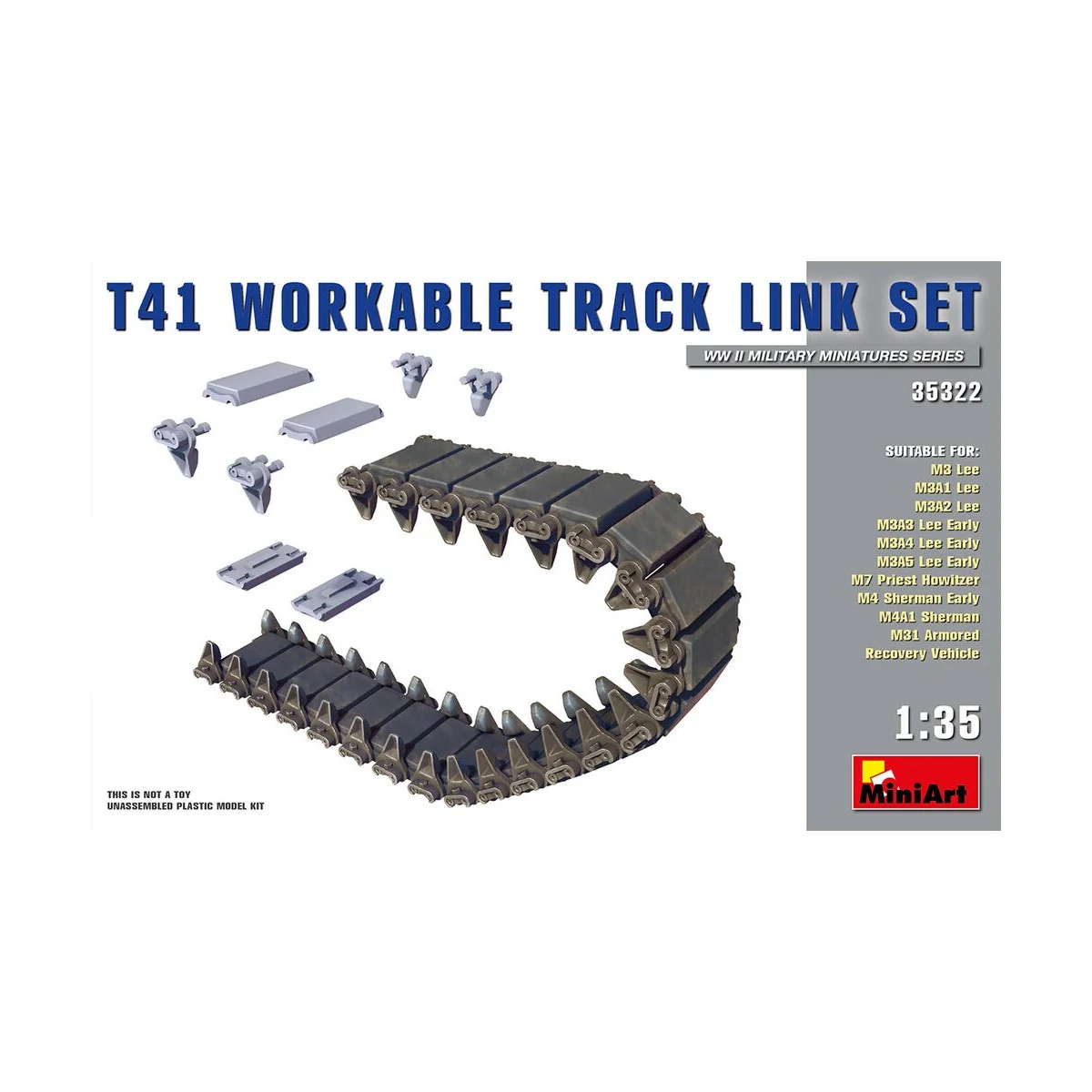 T41 Workable Track Link Set, 1/35 - MiniArt 35322 T41 Workable Track Link Set, 1/35 - MiniArt 35322
